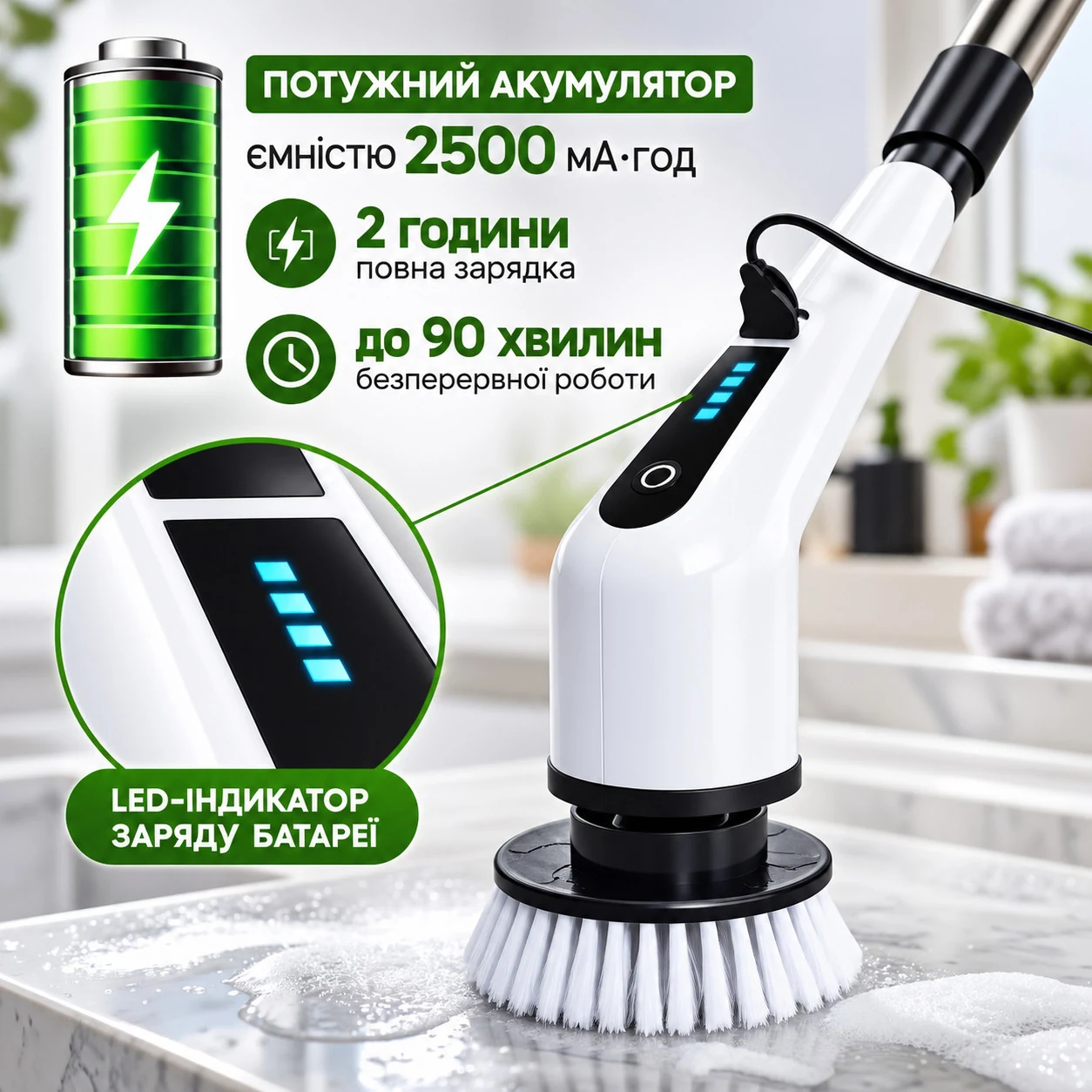 Електрична щітка для прибирання 9 в 1